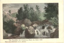 Die Ilsenfälle bei Ilsenburg im Jahre 1838