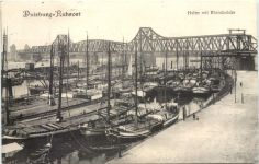 Duisburg-Ruhrort - Hafen mit Rheinbrücke