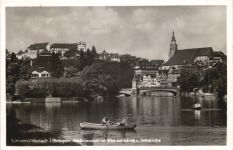 Tübingen, Neckaransicht mit Blick auf Schloss und Stiftskirche