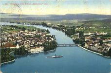 Konstanz vom Ballon, Bodensee" aus