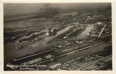 Flugzeugaufnahme von Karlsruhe Rheinhafen