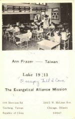 Taiwan - Ann Frazer - The Evangelical Alliance Mission
