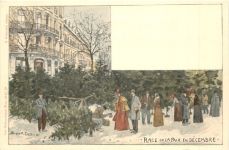 Mulhouse - Place de la Paix en Decembre - Litho
