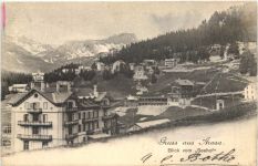 Gruss aus Arosa - Blick vom Seehof