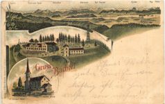 Gruss aus Bachtel - Litho