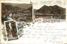 Gruss aus Bad Ems - Litho