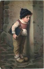 Künstler Ak H. Kaulbach - Drückeberger