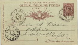 Ganzsache San Remo 1891