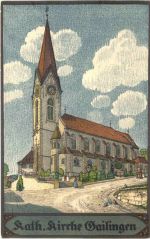 Kath. Kirche Gailingen - Künstler Ak Nohl