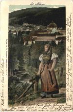 St. Blasien - Schwarzwälderin - Litho