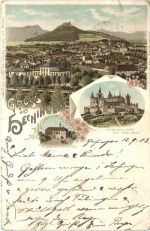 Gruss aus Hechingen - Litho