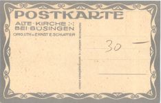 Alte Kirche in Büsingen - Künstler AK E. Schlatter