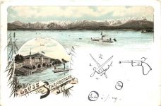 Gruss vom Starnberger See - Litho