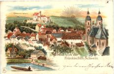 Gruss aus Gössweinstein - Litho