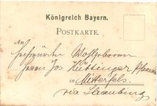 Regensburg - Gruss von der Walhalla - Litho