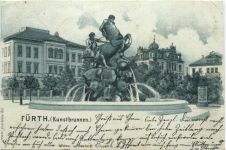 Fürth - Kunstbrunnen - Litho