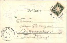 Erlangen - Schloss - Litho Prägekarte