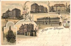 Gruss aus Erlangen - Litho