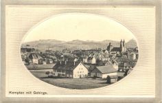 Kempten mit Gebirge - Prägekarte