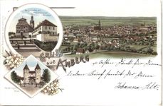 Gruss aus Amberg - Litho