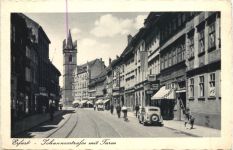 Erfurt - Johannesstrasse mit Turm
