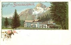 Gruss aus Schluderbach - Litho - Toblach