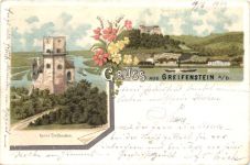 Gruss aus Greifenstein - Litho