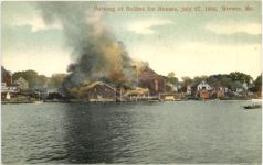 Burning of Rollins Ice Houses - Brewer