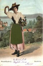 Vaudoise - Waadtländerin - Prägekarte