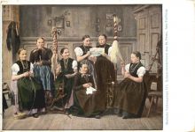 Badische Volkstrachten - Schwarzwälderinnen aus St. Peter
