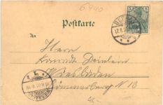 Gruss vom Bahnhof Bebra - Litho