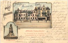 Gruss aus Friedberg i. H. Festkarte Enthüllung des Kriegerdenkmals