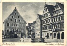 Bad Mergentheim - Marktplatz mit Rathaus