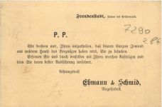 Freudenstadt - Nagelfabrik Ehmann & Schmid - Ganzsache 1888