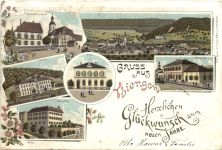 Gruss aus Thiengen - Litho