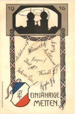 Metten - Einjähriges 1916 - Studentika