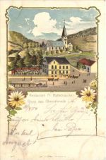 Gruss aus Oberrahmede i. W. - Restaurant Fr. Hüttebräucker - Litho - Lüdenscheid
