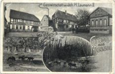Gruss aus Messel - Gastwirtschaft von Joh. Laumann