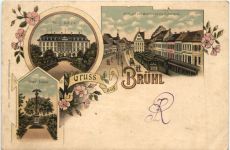 Gruss aus Brühl - Litho