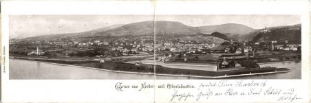 Gruss aus Nieder und Oberlahnstein - Klappkarte