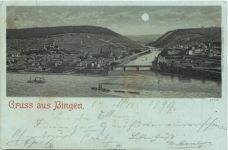 Gruss aus Bingen - Litho