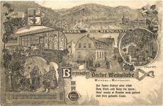 Gruss aus Berncastel - Doctor Weinstube - Litho
