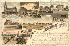 Gruss aus Troisdorf - Bahnhof - Litho