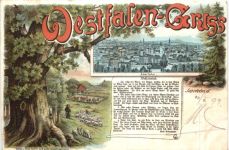 Iserlohn - Westfalen-Gruss - Litho