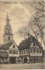 Erbach im Odenwald - Rathaus mit Kirche