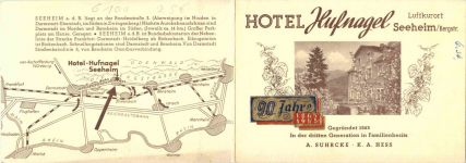 Seeheim - Hotel Hufnagel - Klappkarte