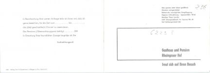 Obergladbach im Taunus - Rheingauer Hof - Klappkarte