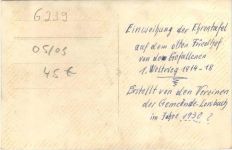 Lorsbach - Einweihung der Ehrentafel - Hofheim Taunus