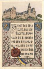 Hadamar - Freiwilligen Dienst 1914