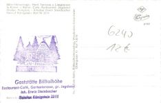 Königstein im Taunus- Waldgaststätte Billtalhöhe